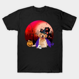 Happy Halloween Golden Retriever Dogs Halloween Gift T-Shirt